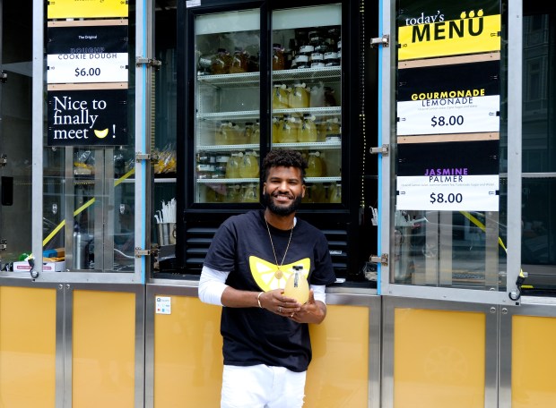 Man holding lemonade